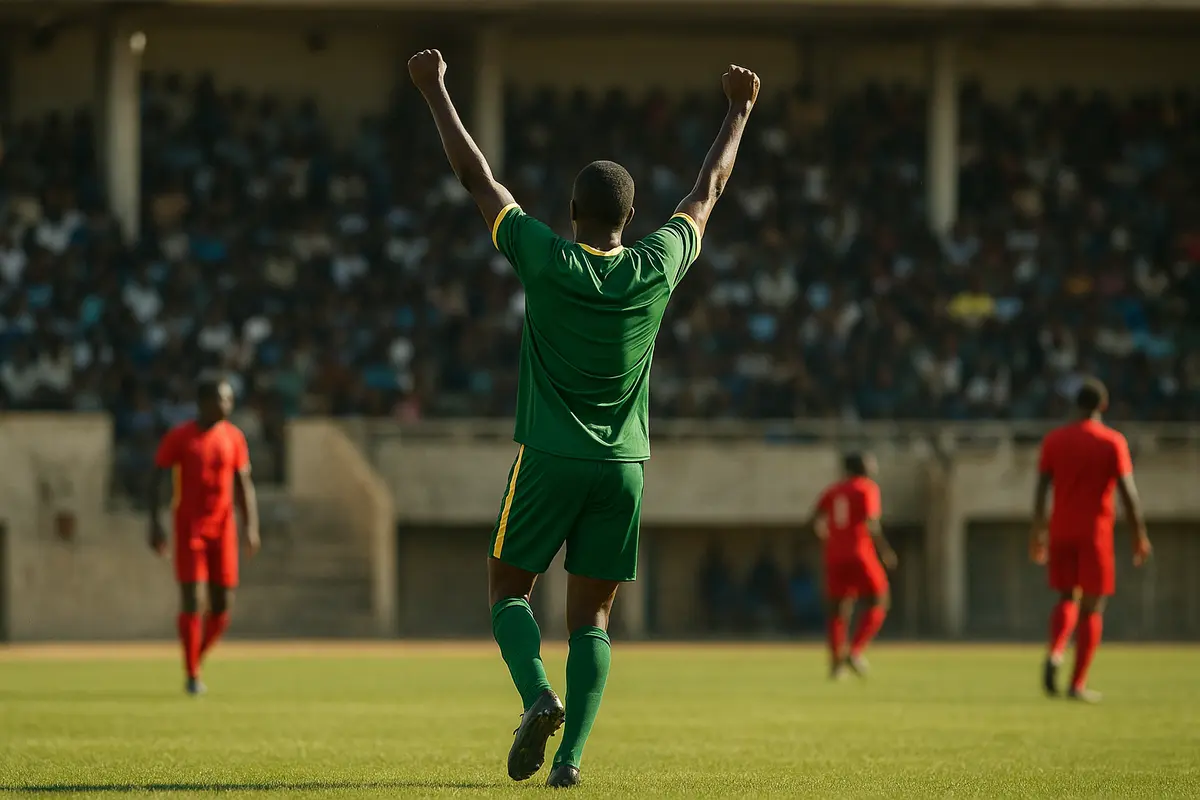 South Africa Leads Eritrea 2-0 at Halftime on Mofokeng Brace