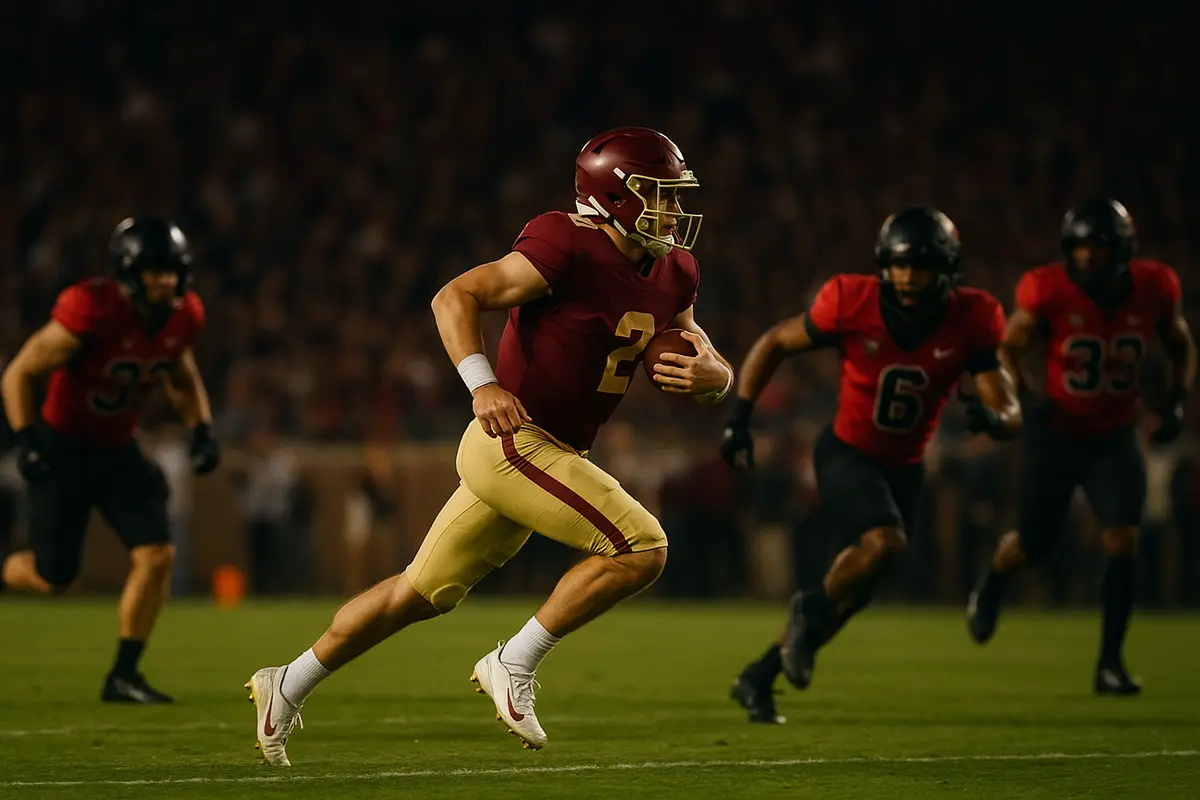 Florida State-Louisville Tied 14-14 at Half Behind Daniels, Brown